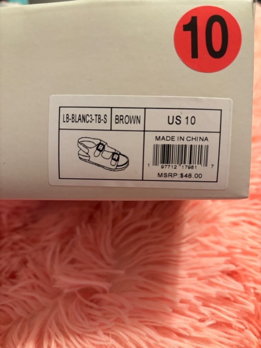 NWT Lucky Brand Toddler Blanc Cork Sandals Brown Size 10 - Picture 4 of 4